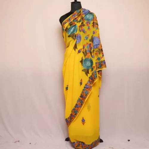 Aari Embroidery saree from kashmir 20240928 64