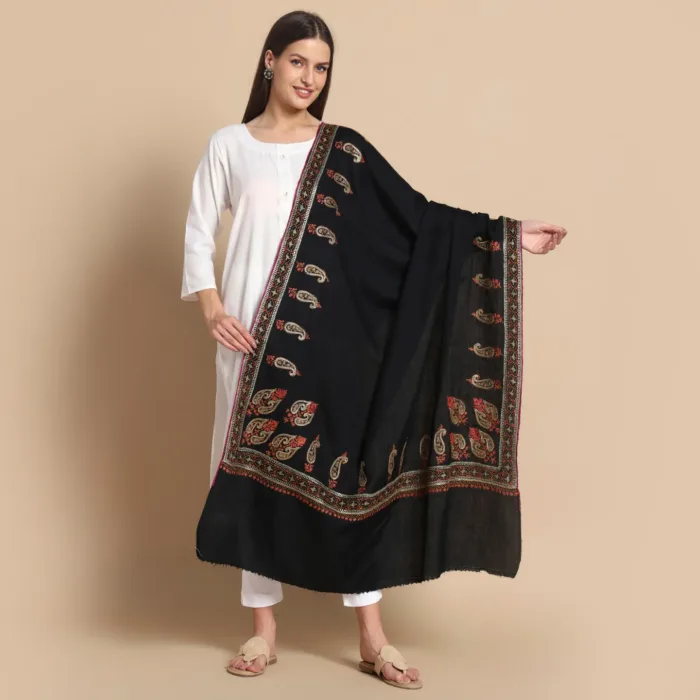 Kashmiri Shawl with Hand Tilla Sozni 2 jpg