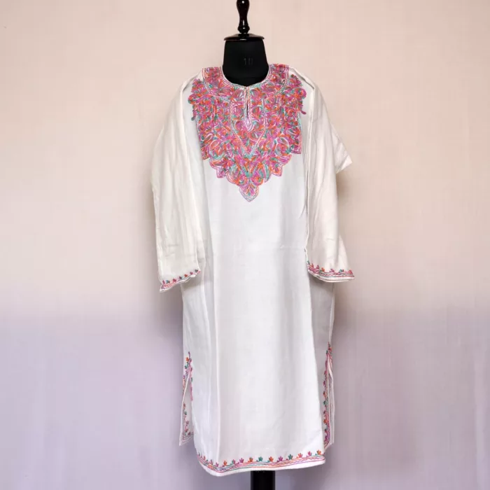 Parwaaz White Kashmiri Phiran Female Online - Image 2