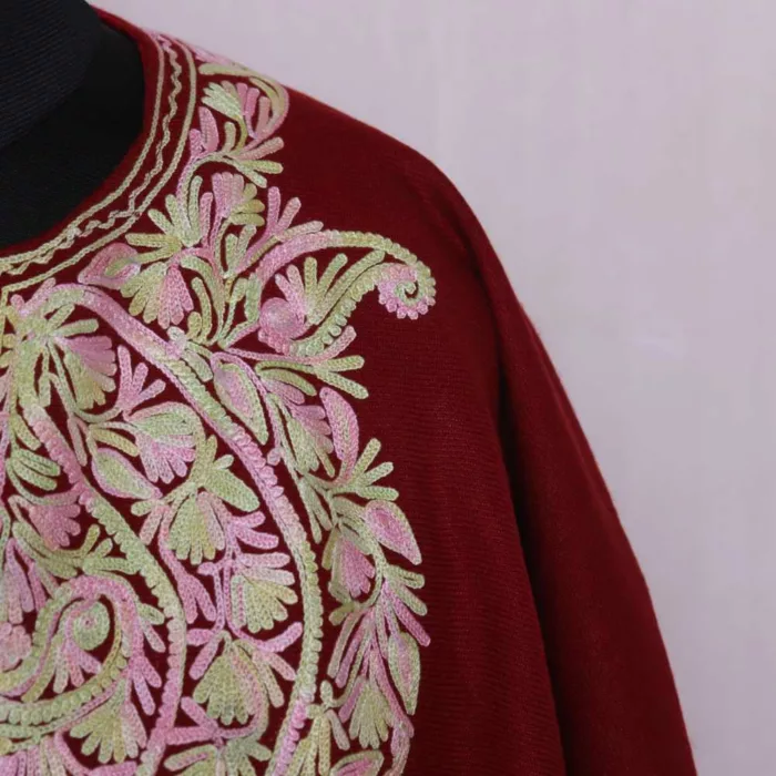 Poncho from kashmir with aari embroidery 20240925 07