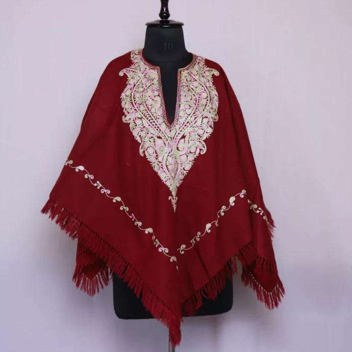 Poncho from kashmir with aari embroidery 20240925 09