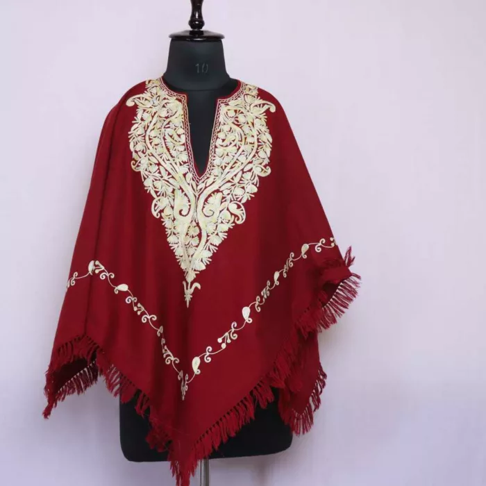 Poncho from kashmir with aari embroidery 20240925 12