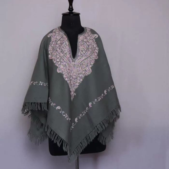 Poncho from kashmir with aari embroidery 20240925 15 jpg