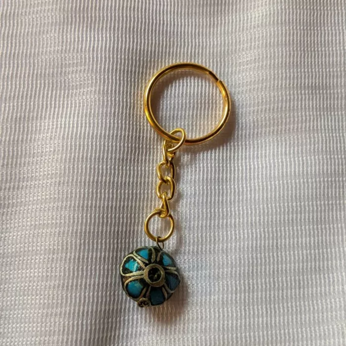 Turqoise keychain kashmir real stone 20240926 15