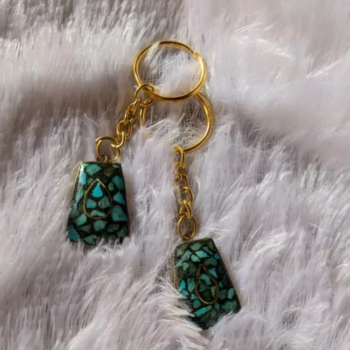 Turqoise keychain kashmir real stone 20240926 18 jpg