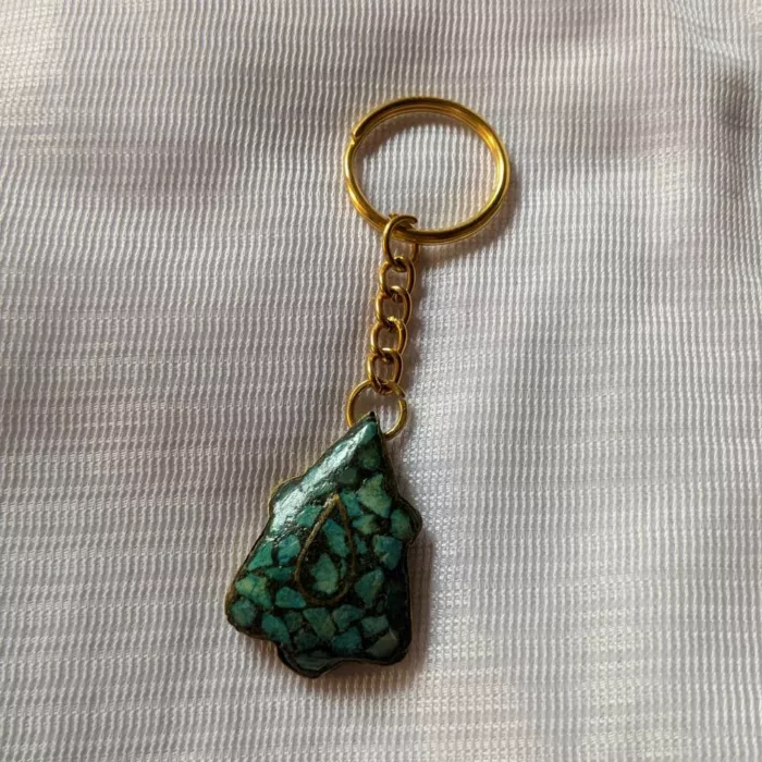 Turqoise keychain kashmir real stone 20240926 19