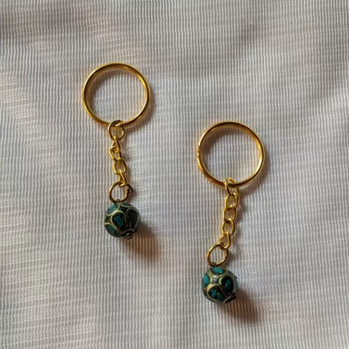 Turqoise keychain kashmir real stones 20240926 03