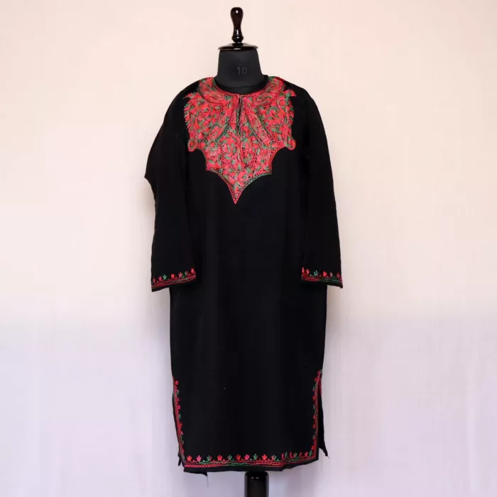 Datsgeer Black Kashmiri Pheran For Women - Image 3