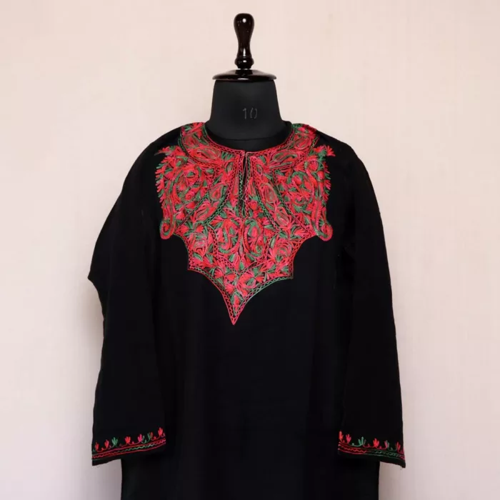 Datsgeer Black Kashmiri Pheran For Women