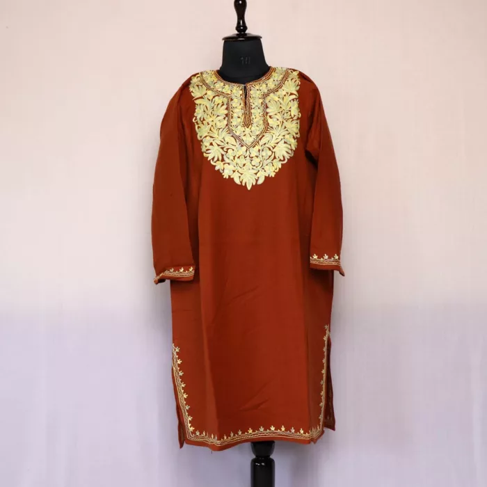 Jigar Brown Kashmiri Pheran - Image 2