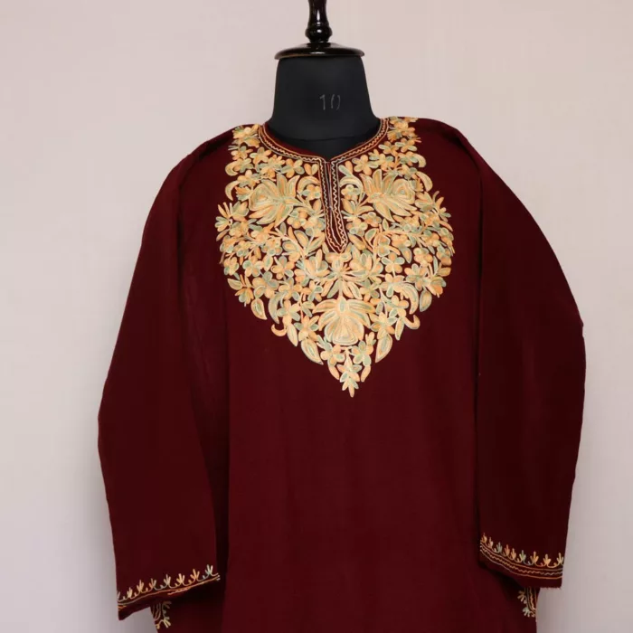 Maroon Range-Haya Kashmiri Gyawun Phiran For Women