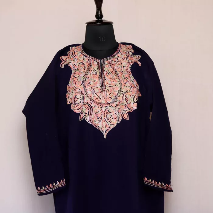 Sindh Dark Blue Kashmiri Woolen Pheran