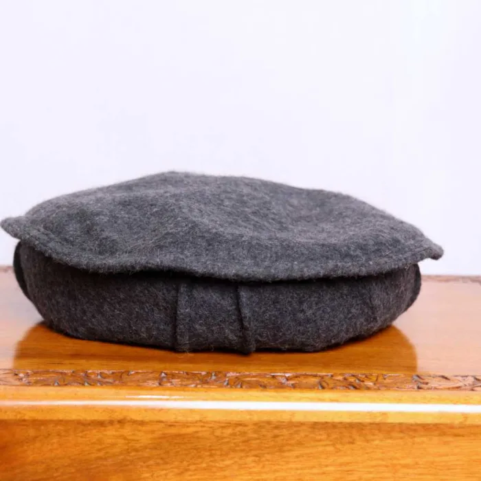 Dark Grey Afghani Style Pakol Cap