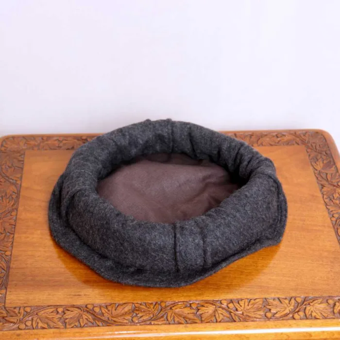 Dark Grey Afghani Style Pakol Cap - Image 2