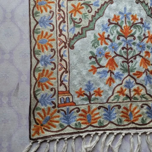 Kashmiri Prayer Mate Silk Stitched 12