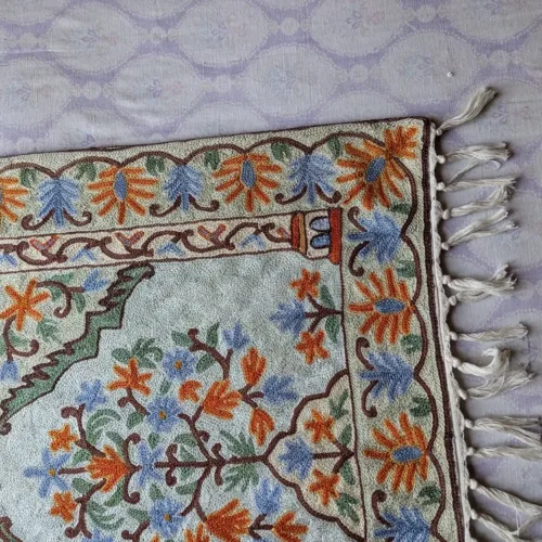 Kashmiri Prayer Mate Silk Stitched 13