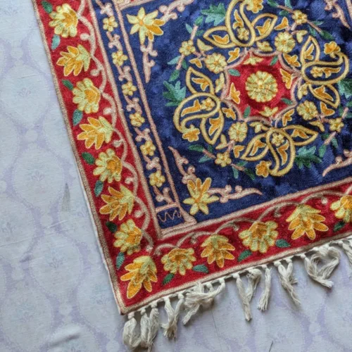 Kashmiri Prayer Mate Silk Stitched 18