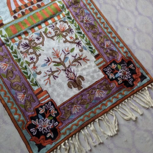 Kashmiri Prayer Mate Silk Stitched 26