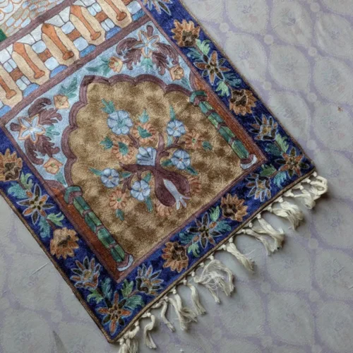 Kashmiri Prayer Mate Silk Stitched 31