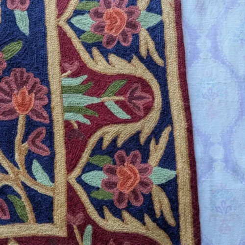 Kashmiri Prayer Mate Silk Stitched 33