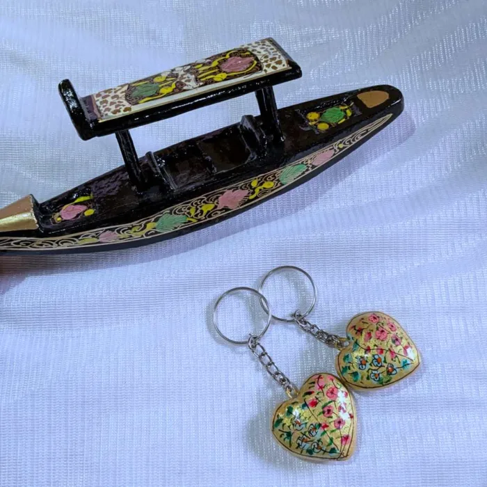 Black Paper Machie Decorative Shikara Boat - Image 3