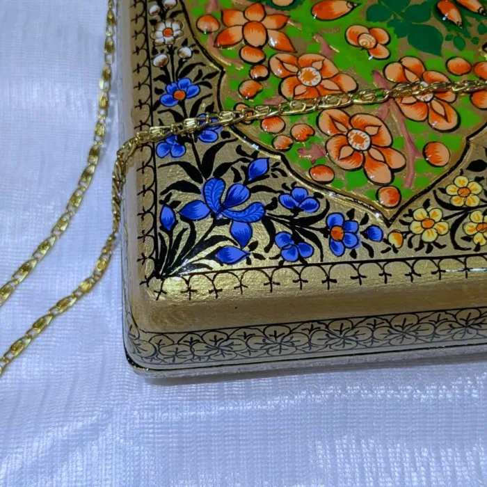 Kashmiri paper machie keychain clutch38