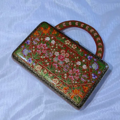 Kashmiri paper machie keychain clutch44