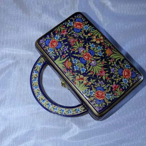 Kashmiri paper machie keychain clutch47