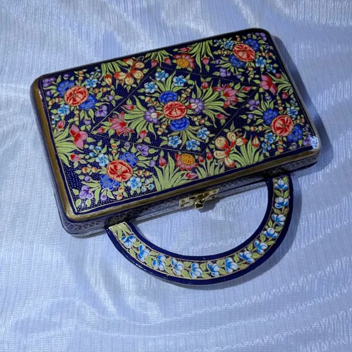 Kashmiri paper machie keychain clutch49