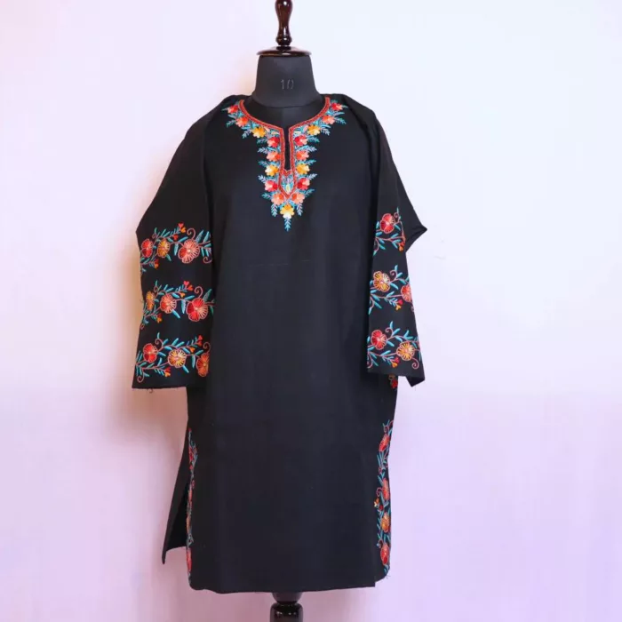 Kashmiri pheran designer hand aari embroidery 20241004 12 jpg