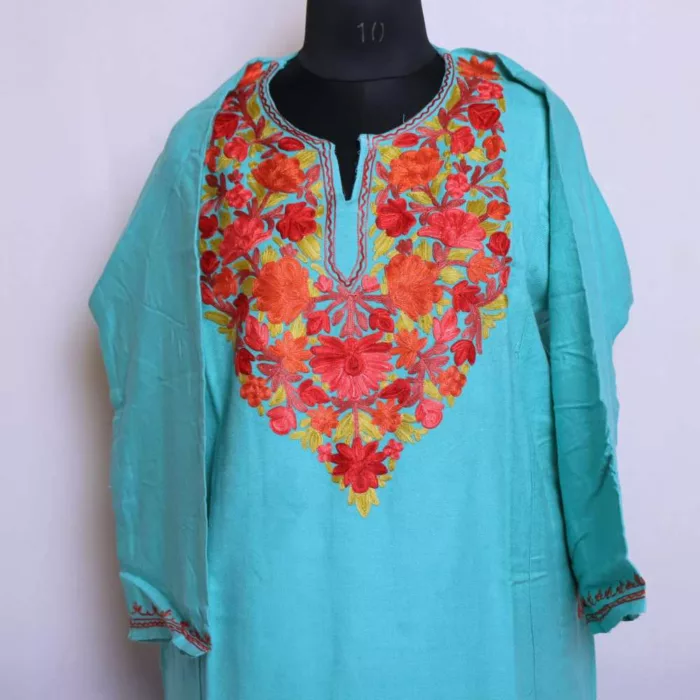 Kashmiri pheran dress female winter 14