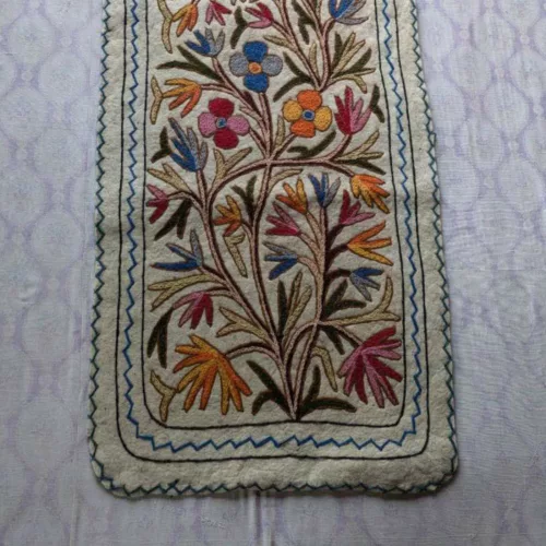 Namda Kashmiri Rug Runner Beautiful Embroidery 4