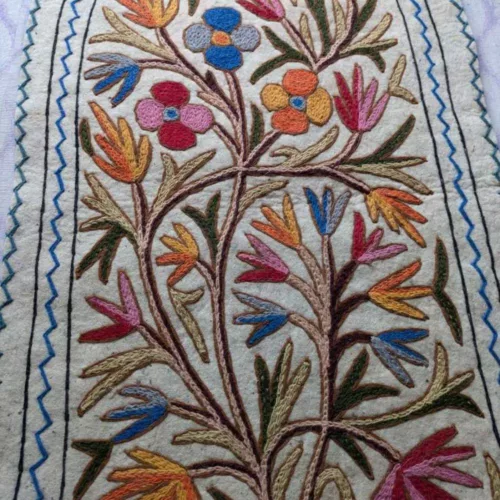 Namda Kashmiri Rug Runner Beautiful Embroidery 6