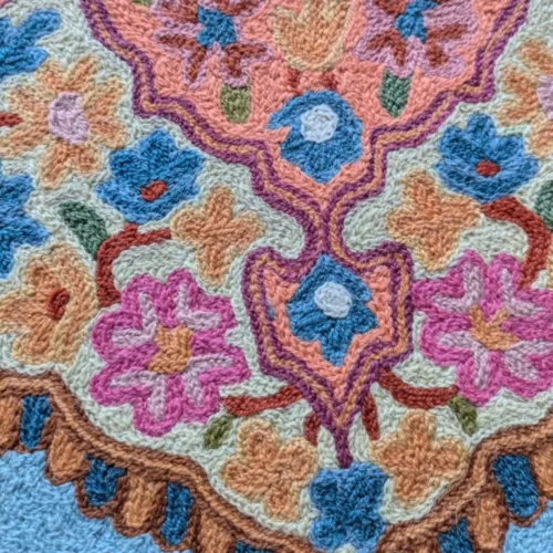 Namda Rug Kashmiri silk Stitch Handmade 42