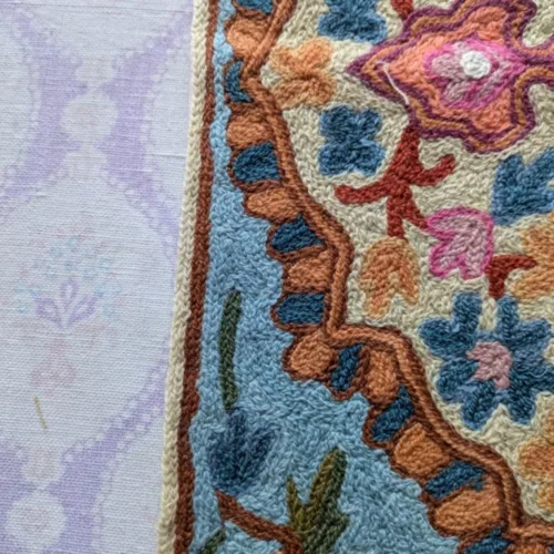 Namda Rug Kashmiri silk Stitch Handmade 45