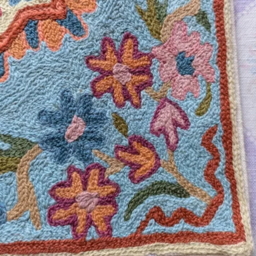 Namda Rug Kashmiri silk Stitch Handmade 50