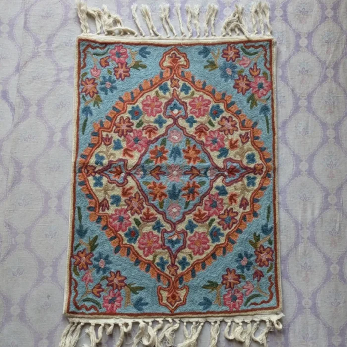 Kashmiri Kids Chain Stitch Embroidered Prayer-Mat 2x1.5 ft