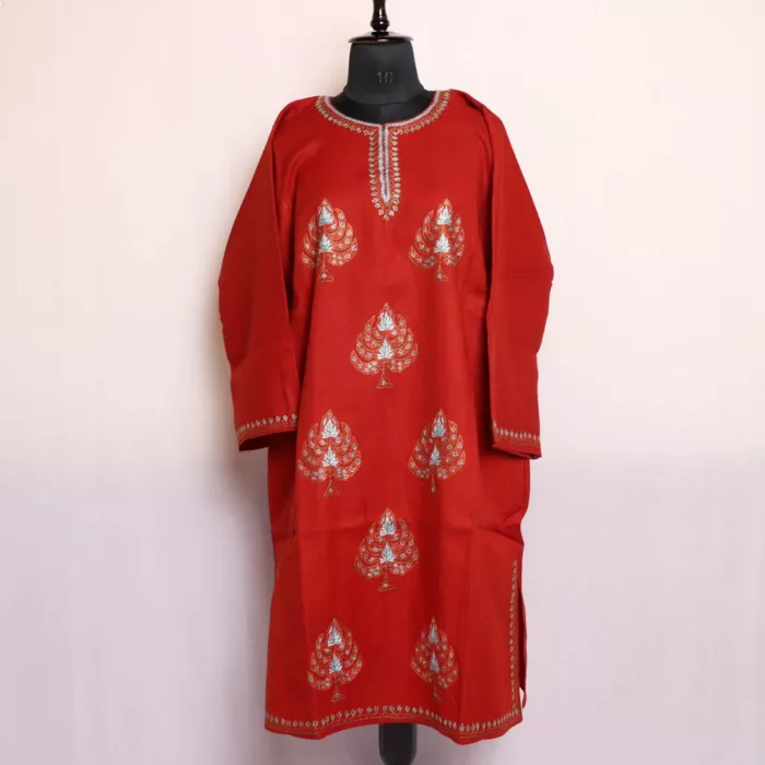 maroon chinar design sozni pheran 1 jpg