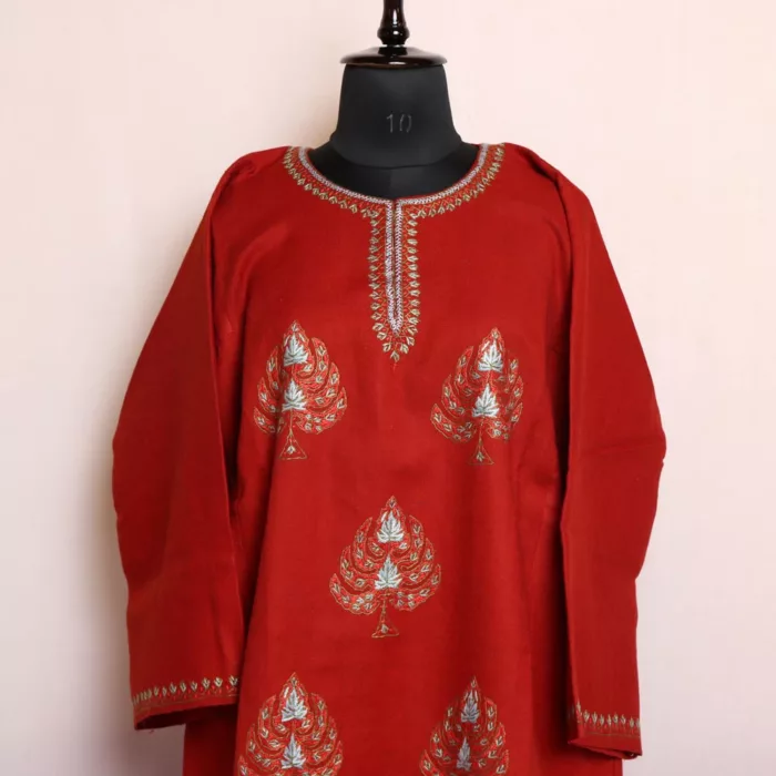 maroon chinar design sozni pheran 2 jpg