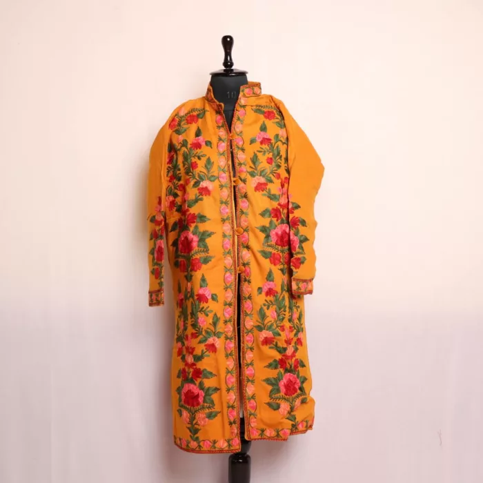 mustard woolen long coat 1 jpg