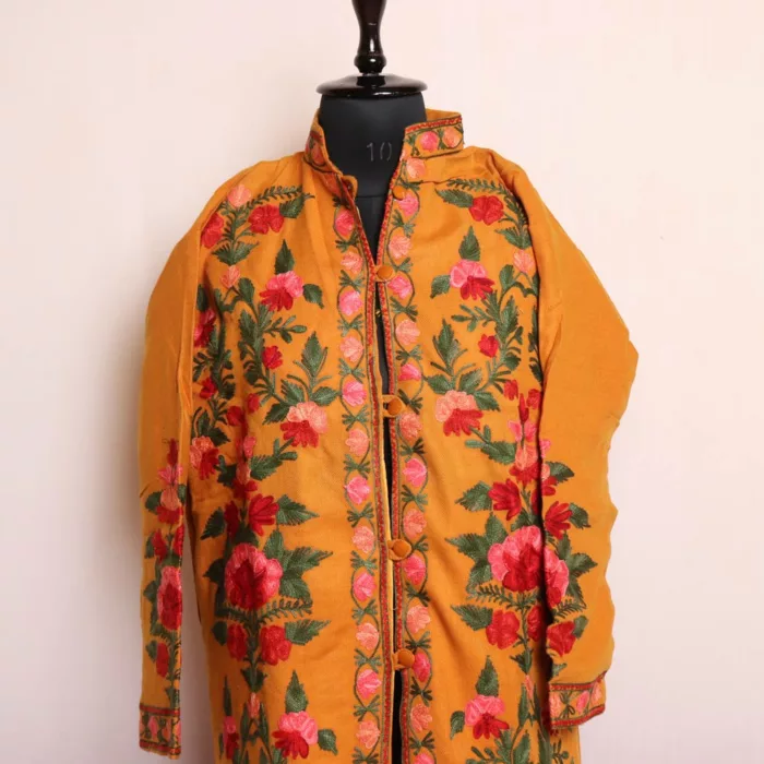 mustard woolen long coat 2 jpg