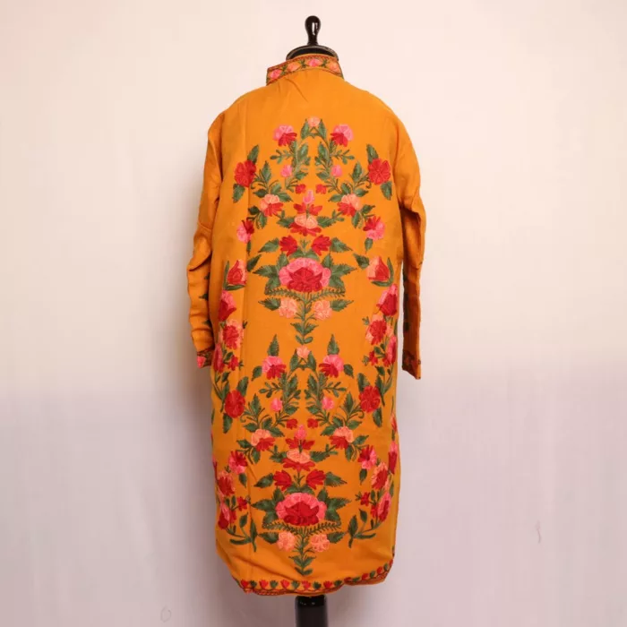 mustard woolen long coat 4 jpg