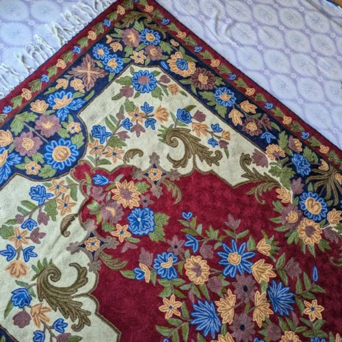 wool embroidery large rug