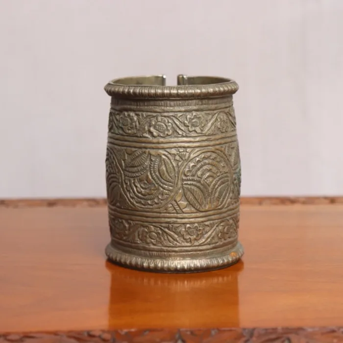 Cuff Bracelet Bangles kashmiri traditional antique silver piece 26