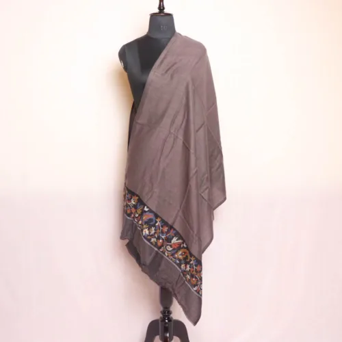 Kani embroidery stole woolen 03