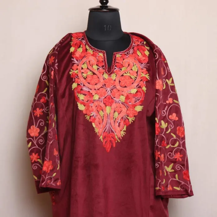 Kashmiri Feran Dress with embroidery buy 09