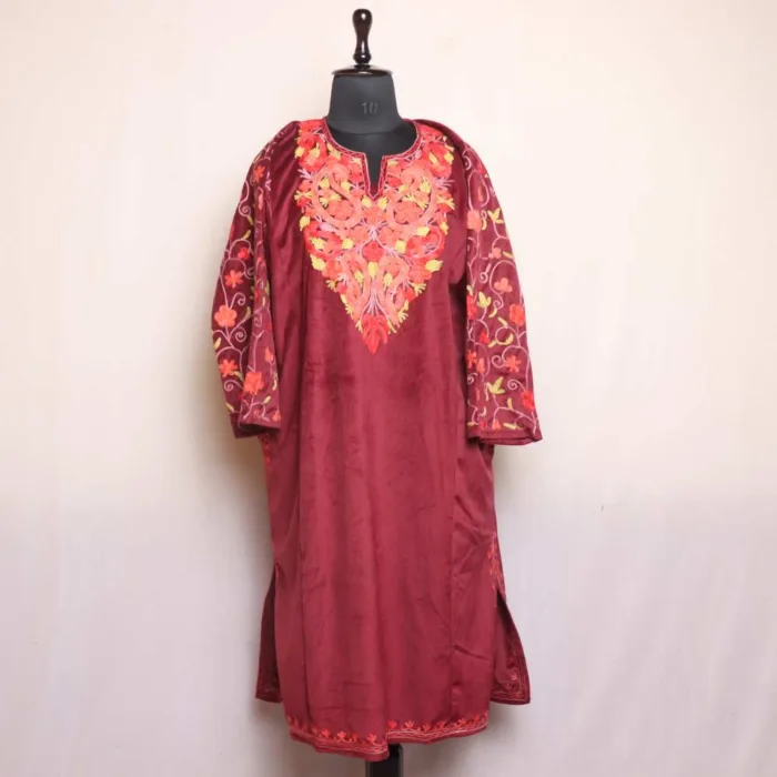 Kashmiri Feran Dress with embroidery buy 10