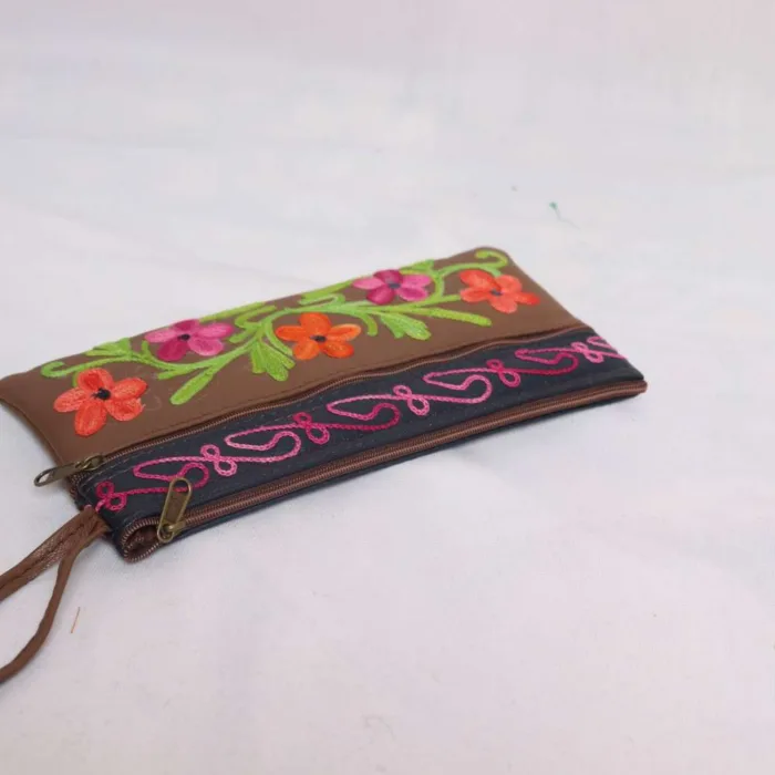 Kashmiri embroidery zip pouch bag 07 jpg