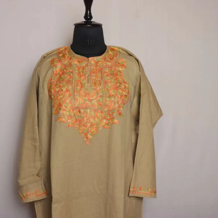 Kashmiri feran with embroidery 06 jpg