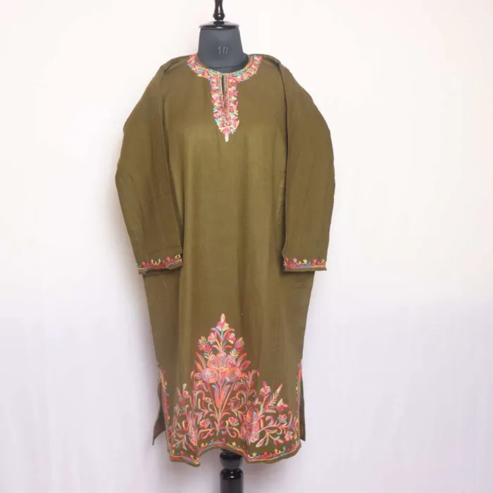 Kashmiri feran with embroidery 25 jpg